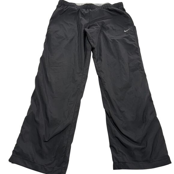 Nike Track Pants Mens Medium Black Athletic Dept Mesh Lined Ankle Zip Warm Up - Picture 1 of 10